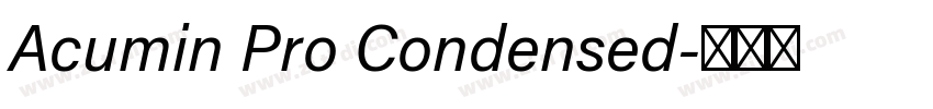 Acumin Pro Condensed字体转换